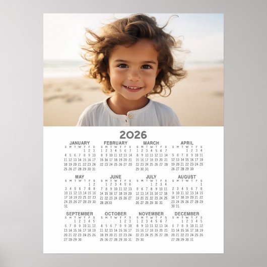Kalender met foto - overzicht van het hele jaar (Voorkant)