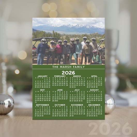 Kalender met foto - overzicht van het hele jaar feestdagenkaart
