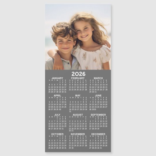 Kalender met foto Voljaar Uitzicht Modern Minimal (Voorkant)