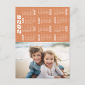 Kalender met foto Voljaar Uitzicht Modern Minimal Briefkaart (Voorkant)