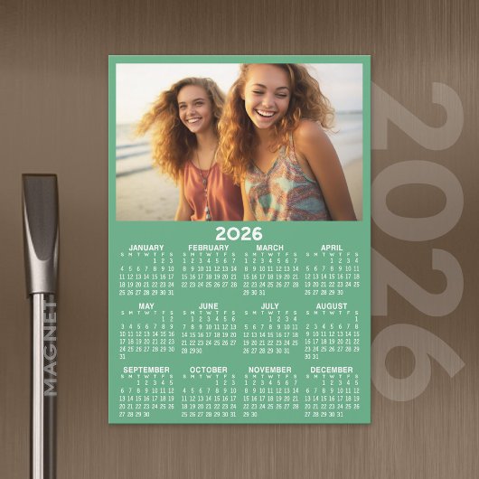 Kalender met foto Voljaar Uitzicht Moderne magneet