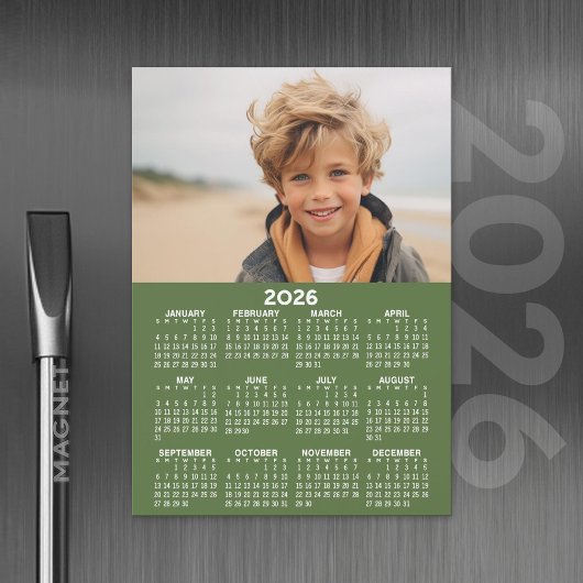 Kalender met foto - Volledig jaar Magnetische Kaar