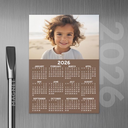 Kalender met foto - Volledig jaar Magnetische Kaar