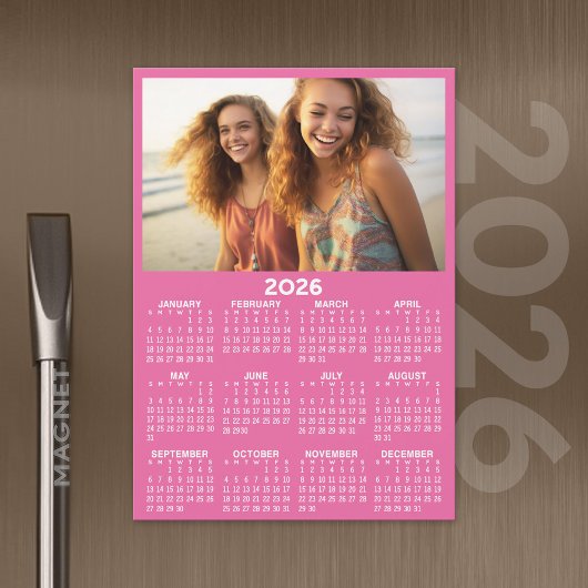 Kalender met foto - Volledig jaar Magnetische Kaar