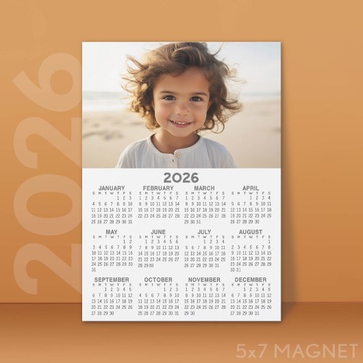 Kalender met foto - Volledig jaar Magnetische Kaar