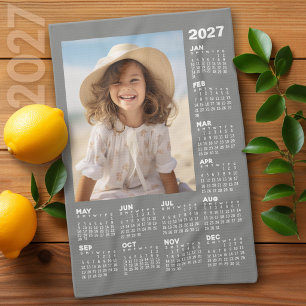 Kalender met foto volledig jaaroverzicht modern mi theedoek