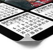 Kalender met foto volledige jaarkijk Moderne minim Poster (Hoek)