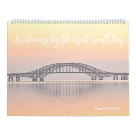 Kalender met foto's van zonsopgang en zonsopgang