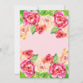 Kalender met geschilderde Waterverf Bloemen Kaart (Achterkant)