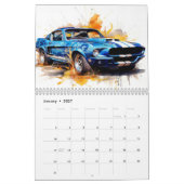 Kalender met hot rods van gemiddelde grootte (Jan 2027)