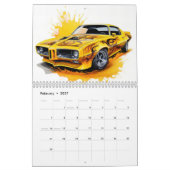 Kalender met hot rods van gemiddelde grootte (Feb 2027)