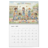 Kalender met kinderherinneringen van vriendelijke (Mar 2027)