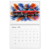 Kalender met klassieke muscle cars (Feb 2027)