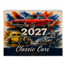Kalender met klassieke muscle cars