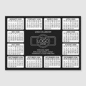 Kalender met logo Contact Info Zwart - Magneet (Voorkant)