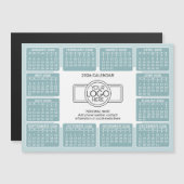 Kalender met logo Contact informatie Magneet (Voorkant / Achterkant)
