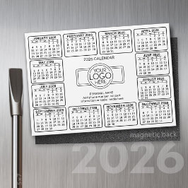 Kalender met logo Contactinformatie Magneet