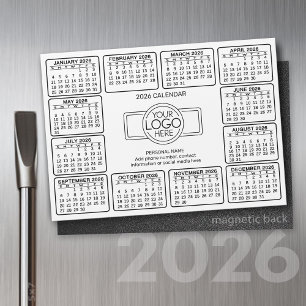 Kalender met logo Contactinformatie Magneet