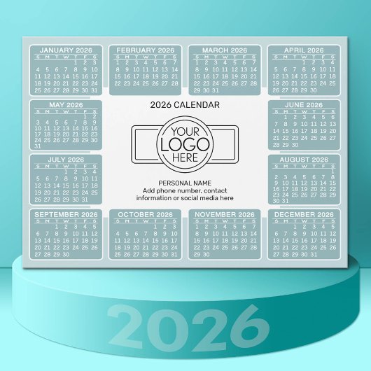 Kalender met logo Contactinformatie Magneet