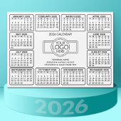 Kalender met logo Contactinformatie Magneet