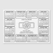 Kalender met logo Contactinformatie Magneet (Voorkant)