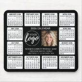 Kalender met logo Contactinformatie Magneet Muismat (Voorkant)