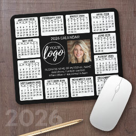 Kalender met logo Contactinformatie Magneet Muismat