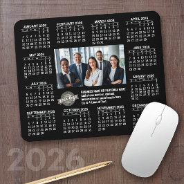 Kalender met logo Contactinformatie Magneet Muismat