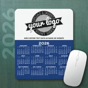 Kalender met Logo - Jaar Uitzicht Verticaal Muismat