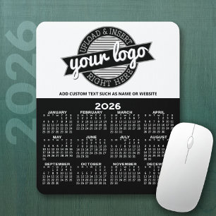 Kalender met Logo - Jaar Uitzicht Verticaal Muismat
