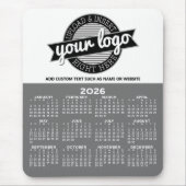 Kalender met Logo - Jaar Uitzicht Verticaal Muismat (Voorkant)
