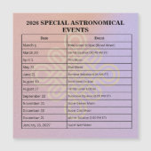 Kalender met maanfasen en instructies voor de 13-m (Voorkant)