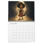 Kalender met Midden Afrikaans-Amerikaanse Vrouw (Jan 2027)