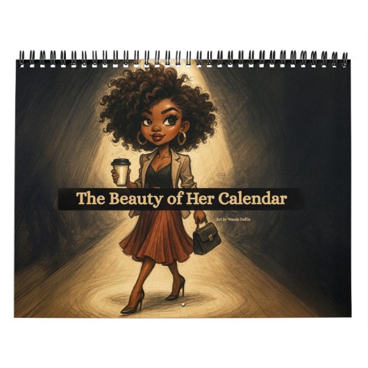 Kalender met Midden Afrikaans-Amerikaanse Vrouw (Hoes)