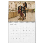 Kalender met Midden Afrikaans-Amerikaanse Vrouw (Mar 2027)