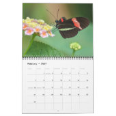 Kalender met mooie vlinders van gemiddelde grootte (Feb 2027)