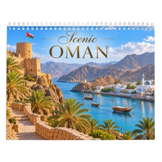Kalender met Oman's landschappen (Hoes)