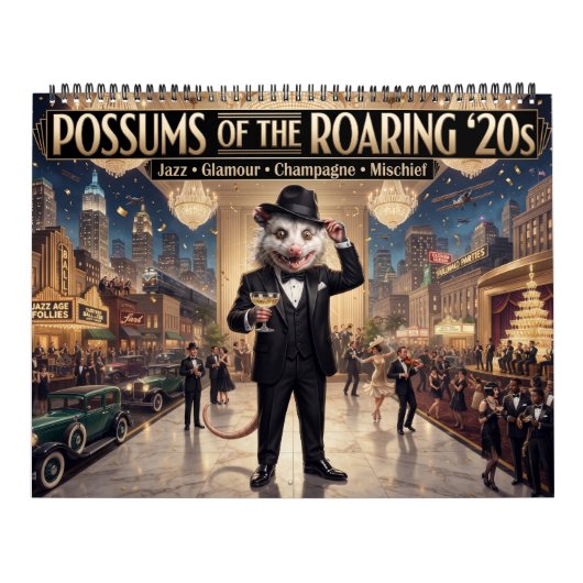 Kalender met Possum uit de Roaring Twenties (Hoes)