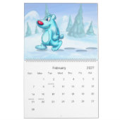 kalender met schattige cartoon (Feb 2027)