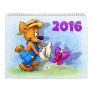 kalender met schattige cartoon