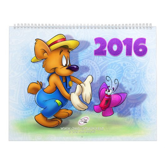 kalender met schattige cartoon (Hoes)