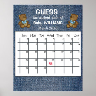 Kalender met vermoedelijke bevallingsdatum Baby Me Poster