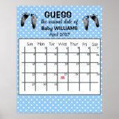 Kalender met vermoedelijke bevallingsdatum Baby vo Poster (Voorkant)