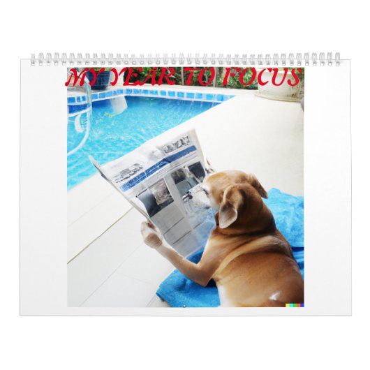Kalender met verschillende afbeeldingen honden die (Hoes)