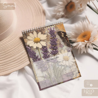 Kalender met vintage bloemen en vlinders