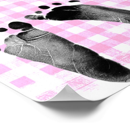 Kalender met voetafdrukken poster om de uitgereken (Hoek)