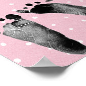 Kalender met voetafdrukkenposter om de uitgerekend poster (Hoek)