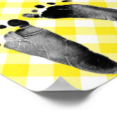 Kalender met voetafdrukkenposter om de uitgerekend poster (Hoek)