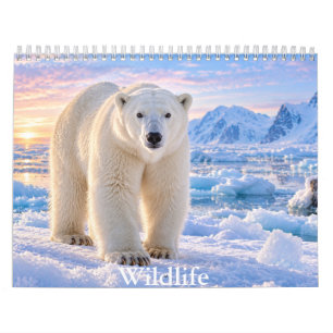 Kalender met wilde dieren en natuurtafereel