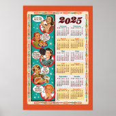 Kalender Mid-Century Retro Huisvrouw 2025 Poster (Voorkant)